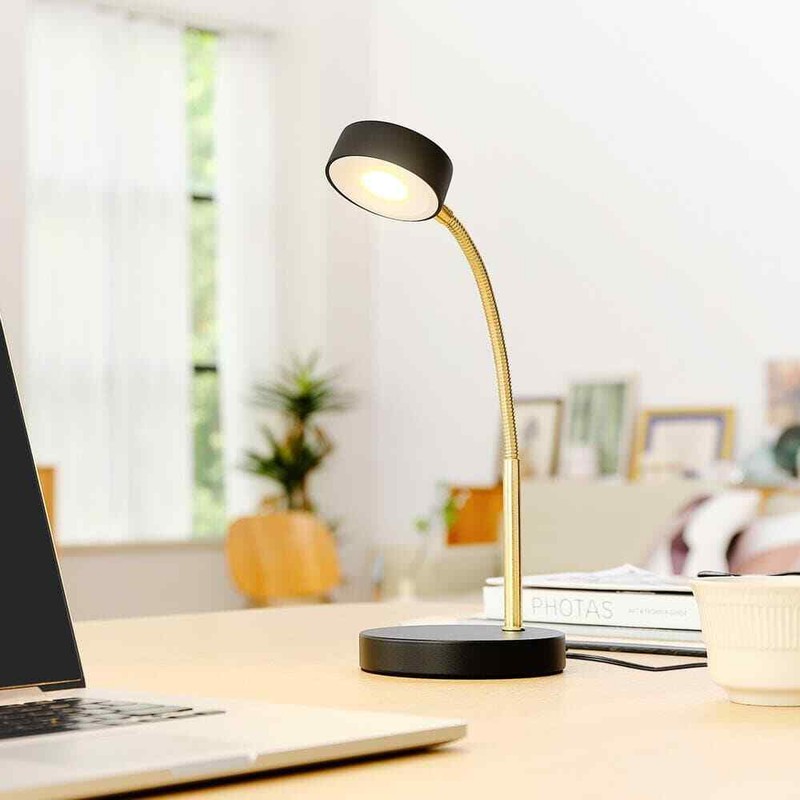 Hampton Bay 15 in. Matte Black LED Lamp with Adjustable Lamp Head - Image 3
