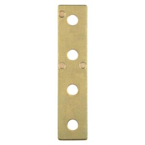 SuperMag 4-Hole Flat Straight Bracket with Magnets - Strut Fitting -Gold(4 Pack)