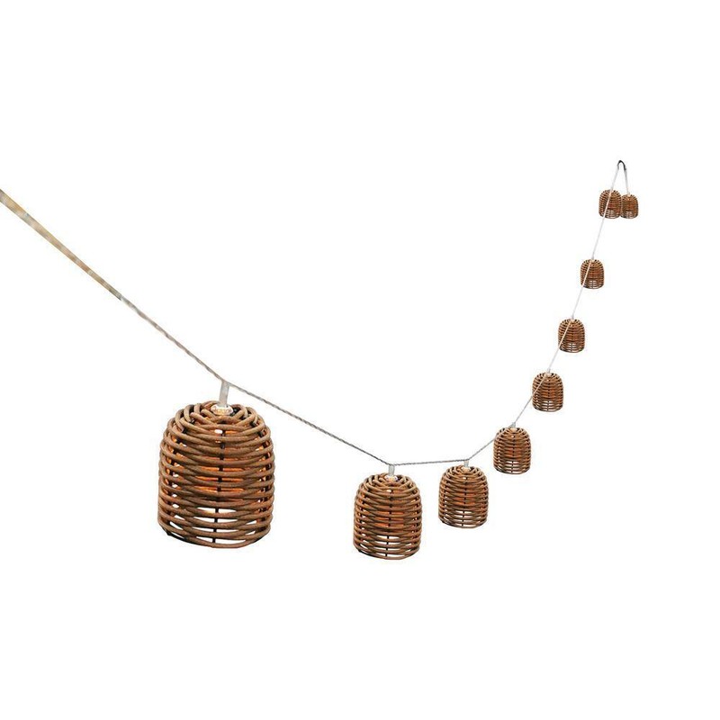 Hampton Bay Indoor/Outdoor 15.4 ft. 10-Light Brown Battery Powered Bell-Shaped - Image 5