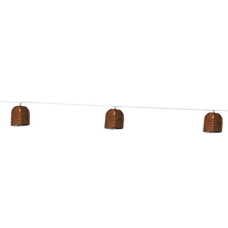 Hampton Bay Indoor/Outdoor 15.4 ft. 10-Light Brown Battery Powered Bell-Shaped - Image 8
