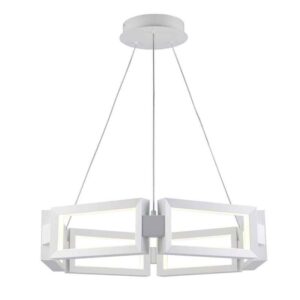 Bel Air Lighting Skylar 25 in. Dimmable Integrated LED White Chandelier Light