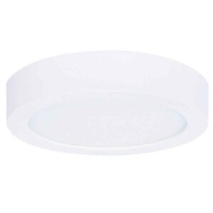 Bulbrite 9 in. White Square Flush Mount Ceiling Light w/Plastic Shade Dimmable