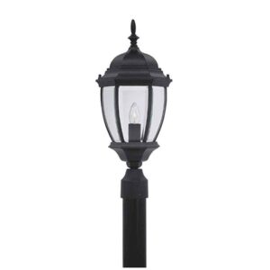 Designers Fountain Tiverton 1-Light Black Cast Aluminum Line Voltage Outdoor