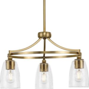 Progress Lighting Parkhurst 21" 3Light Brushed Bronze New Traditional Chandelier