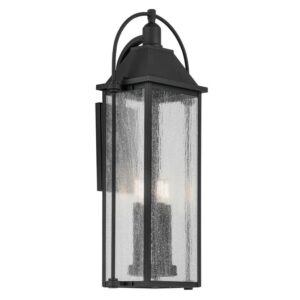 Kichler Harbor Row 4-Light Textured Black Outdoor Wall Lantern Sconce Hardwired