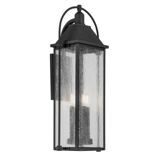 Kichler Harbor Row 4-Light Textured Black Outdoor Wall Lantern Sconce Hardwired