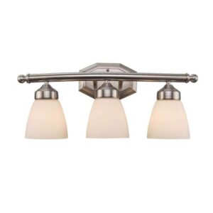Bel Air Lighting Ashlea 22 3-Light Brushed Nickel Bathroom Vanity Light Fixture