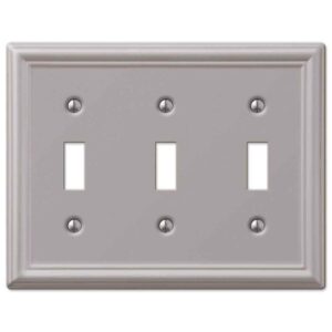 AMERELLE Nickel 3-Gang Toggle Wall Plate (1-Pack)
