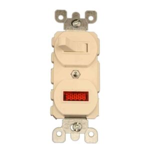 Leviton 15 Amp Commercial Grade Combination Single Pole Toggle Switch and Neon