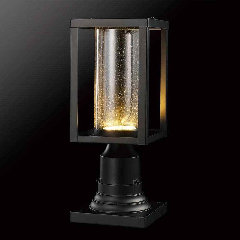 Globe Electric 1-Light Black Outdoor Weather Resistant Hardwired Post Light - Image 2