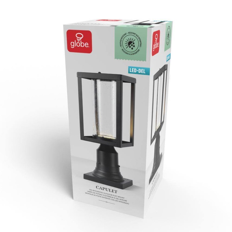 Globe Electric 1-Light Black Outdoor Weather Resistant Hardwired Post Light - Image 4