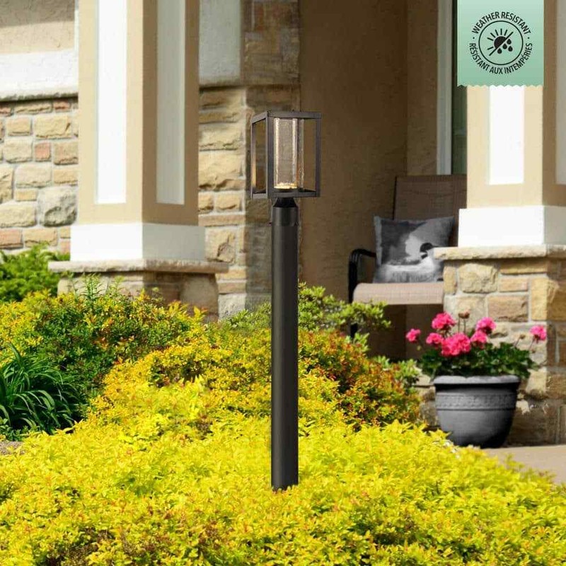 Globe Electric 1-Light Black Outdoor Weather Resistant Hardwired Post Light - Image 5