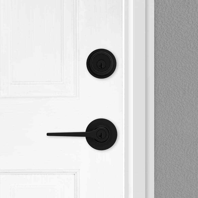Kwikset Hollis Matte Black Handle & Deadbolt Combo Pack with SmartKey Security - Image 6