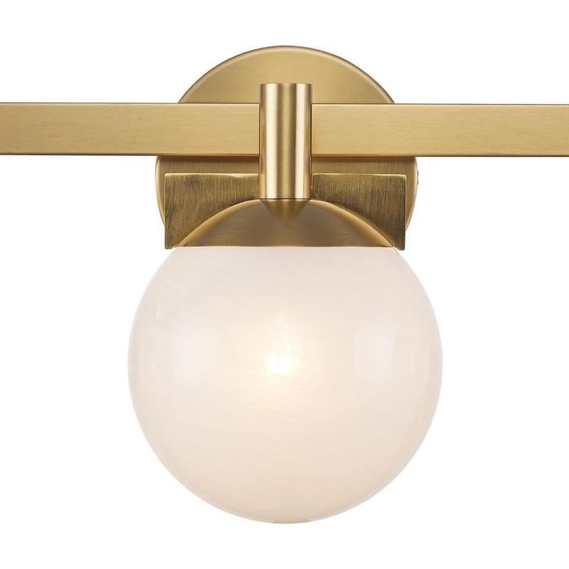 Monteaux Brooklyn 24 in Gold 3 Light Bathroom Vanity Fixture with Swirl Glass - Image 8