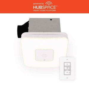 CE 80/110 CFM Smart Bathroom Exhaust Fan w/ Bluetooth Speaker Hubspace