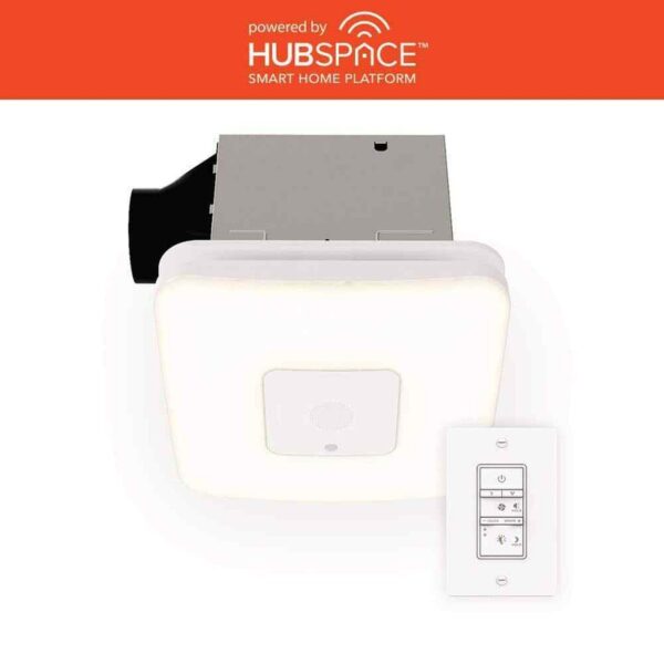 CE 80/110 CFM Smart Bathroom Exhaust Fan w/ Bluetooth Speaker Hubspace