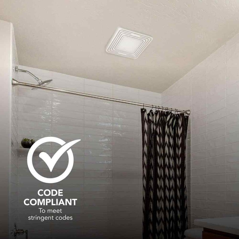 Broan-NuTone Roomside 80 CFM Bathroom Exhaust Fan with Light White ENERGY STAR - Image 5