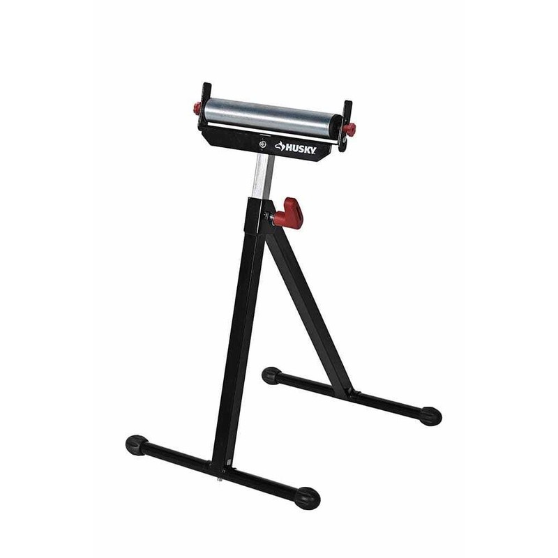 Husky 23 in. to 43 in. Stationary Steel Roller Stand with Edge Guide - Image 5