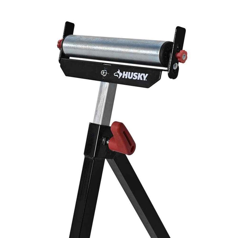 Husky 23 in. to 43 in. Stationary Steel Roller Stand with Edge Guide - Image 6