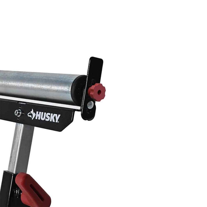 Husky 23 in. to 43 in. Stationary Steel Roller Stand with Edge Guide - Image 8