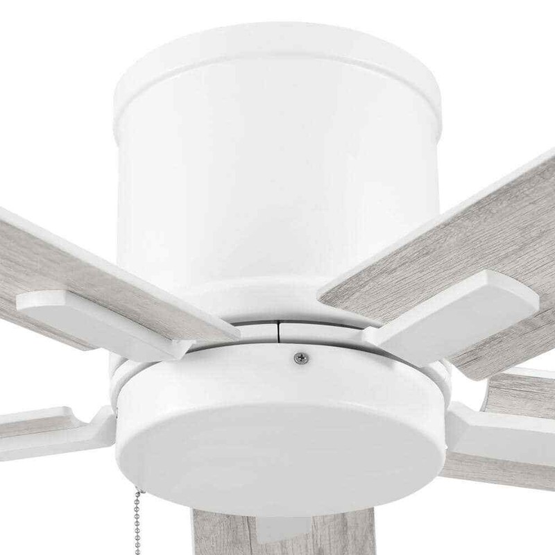 Hampton Bay Grantway 48 in. Indoor/Covered Outdoor Matte White Low Profile Fan - Image 4