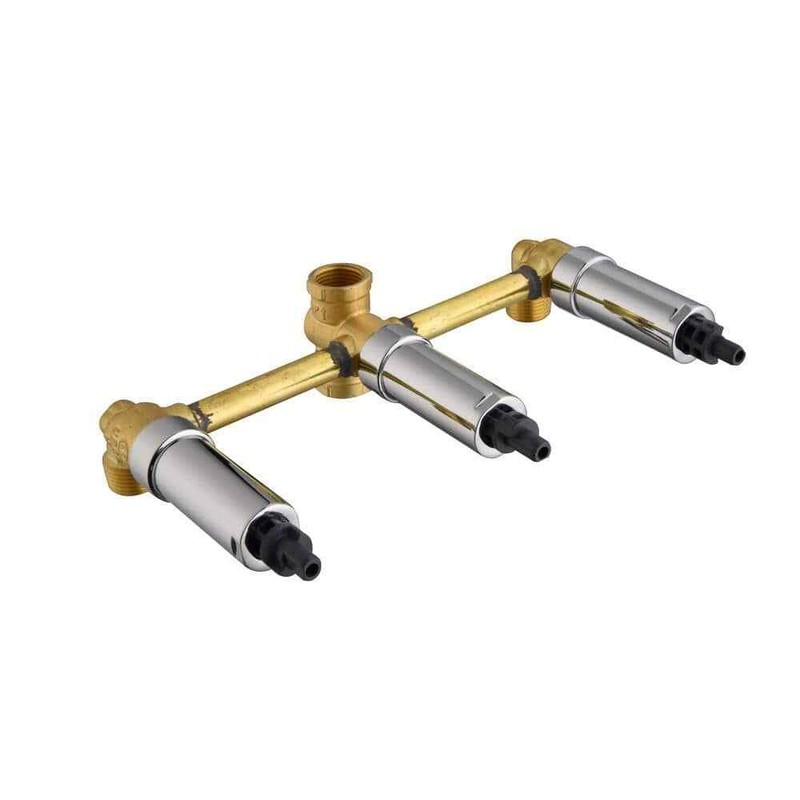 Glacier Bay Aragon 3 Handle 1-Spray Tub & Shower Faucet 1.8 GPM Chrome w/Valve - Image 5