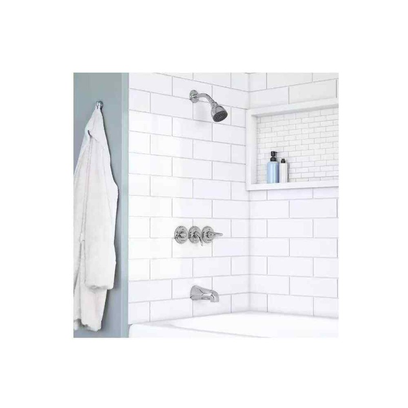 Glacier Bay Aragon 3 Handle 1-Spray Tub & Shower Faucet 1.8 GPM Chrome w/Valve - Image 13