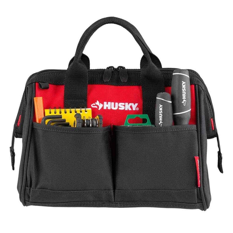 Husky 12 in 4 Pocket Zippered Tool Bag - Image 3