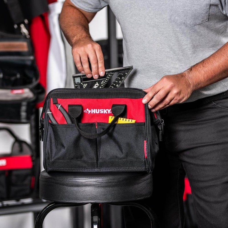 Husky 12 in 4 Pocket Zippered Tool Bag - Image 13