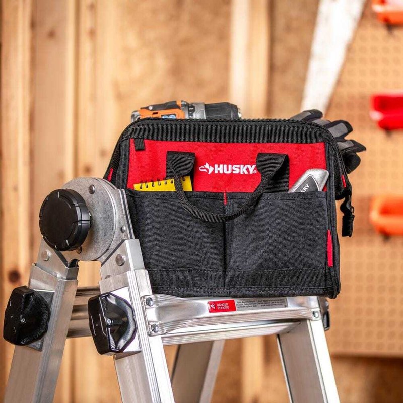 Husky 12 in 4 Pocket Zippered Tool Bag - Image 14