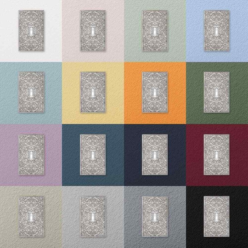 AMERELLE Momfort 2 Gang Toggle Metal Wall Plate - Satin Nickel - Image 3