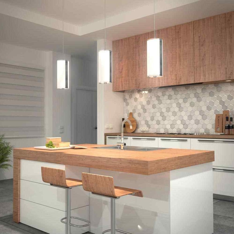Artika Subway 12W Chrome LED Mini Pendant Light Modern Kitchen Island Fixture - Image 8