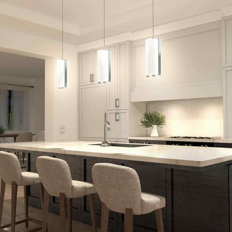 Artika Subway 12W Chrome LED Mini Pendant Light Modern Kitchen Island Fixture - Image 9