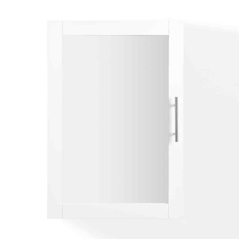 Crosley Savannah White Medicine Cabinet 18x26 Surface Mount Mirror Door - Image 2