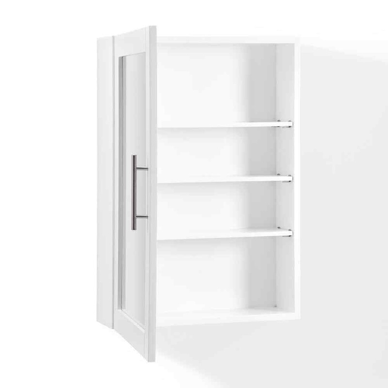 Crosley Savannah White Medicine Cabinet 18x26 Surface Mount Mirror Door - Image 3