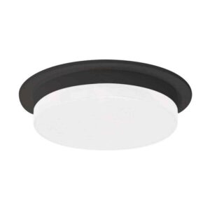 KUZCO Stockton 6 in. Black Flush Mount