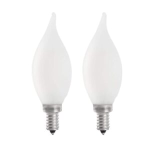 Feit Electric 40W Eqv BA10 LED Chandelier Bulb Soft White E12 Frosted 4-Pack