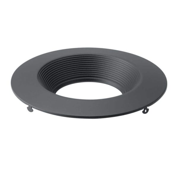 KICHLER 6 in. Round Baffle Recessed Light Trim Textured Black 1-Pack