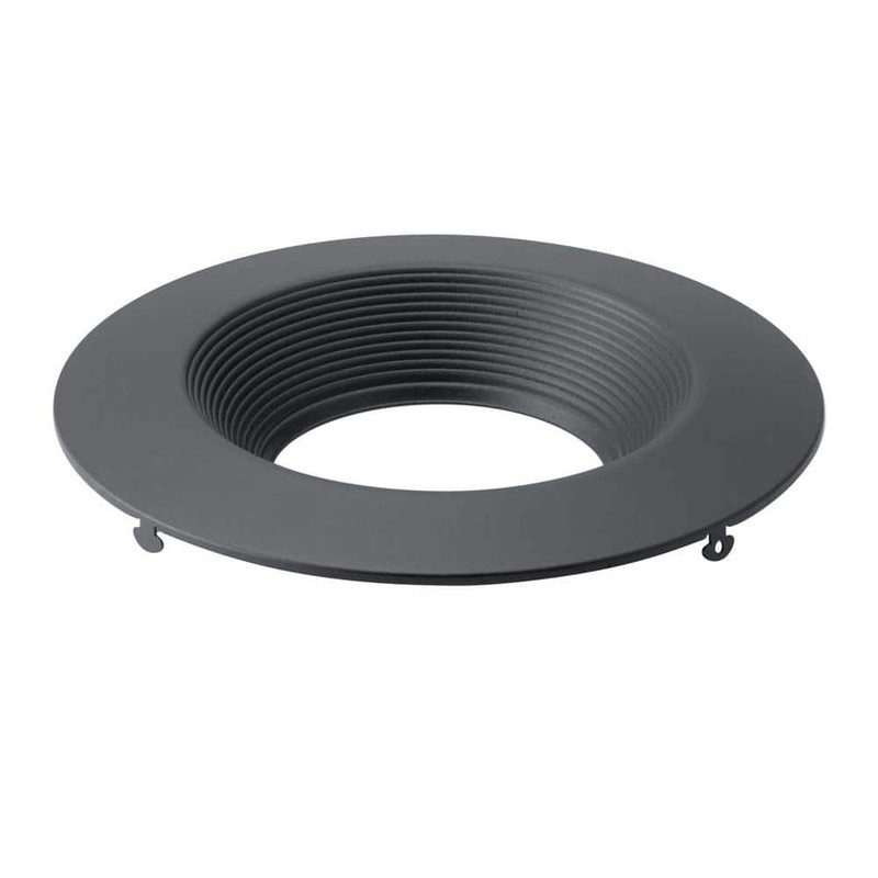 KICHLER 6 in. Round Baffle Recessed Light Trim Textured Black 1-Pack