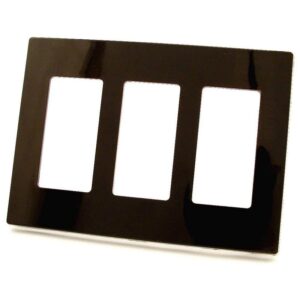 Leviton 3-Gang Brown Decora Rocker Screwless Wall Plate Polycarbonate 80311-S0