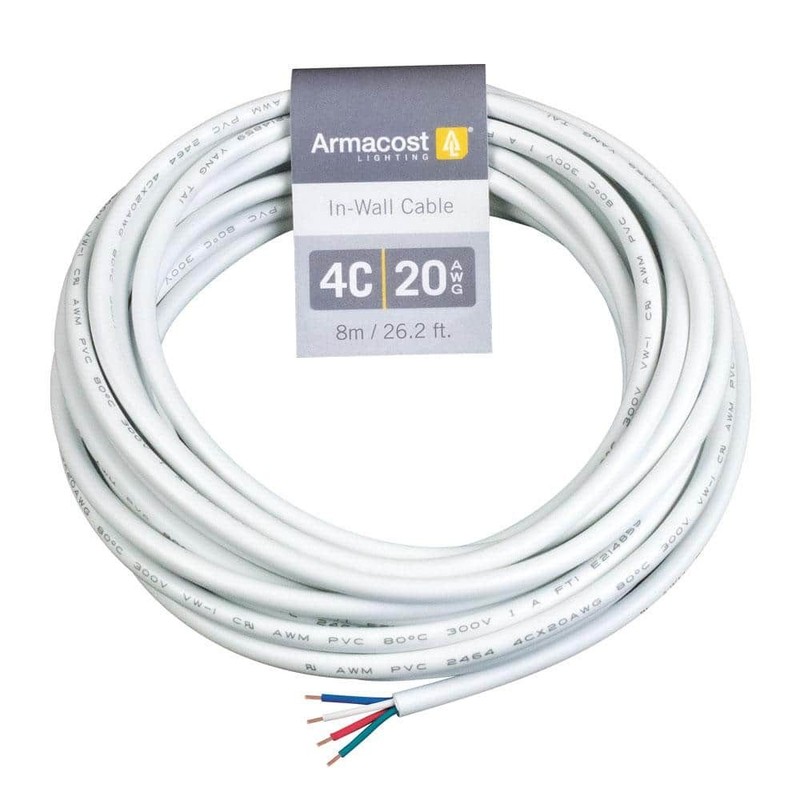 Armacost Lighting 24 ft. 20 AWG 4C In-Wall Cable