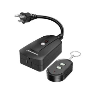 Outdoor Wireless Remote  Outlet with 6 in. Cord for String Lights 100 ft Range