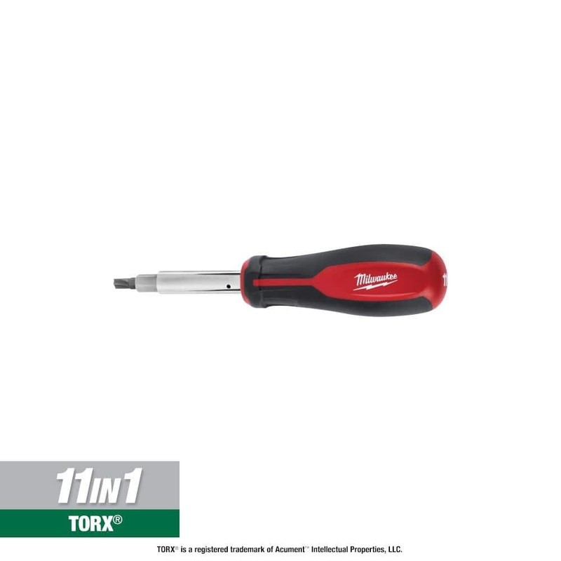 Milwaukee 11-in-1 Multi-Tip Combination Screwdriver with Square Drive Bits - Image 12