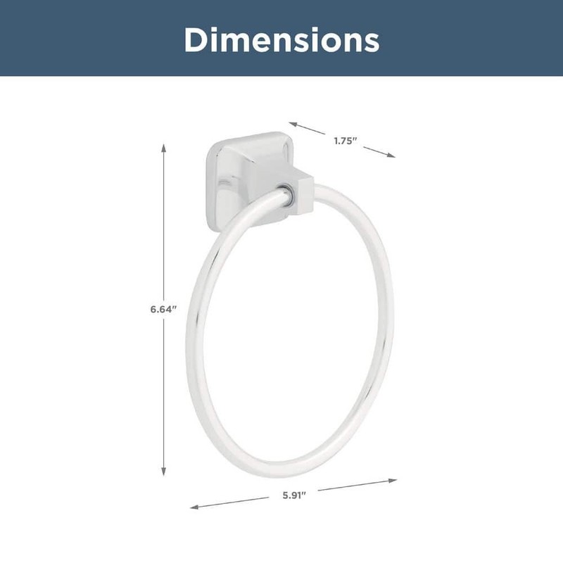 Franklin Brass Futura Towel Ring Wall Mount Polished Chrome (2-Pack) - Image 7