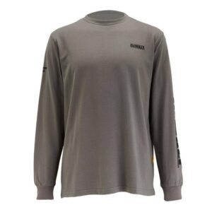 DEWALT Brand Carrier Unisex XL Charcoal Blend Long Sleeved T-Shirt