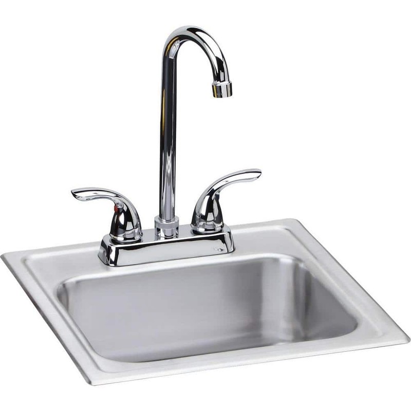 Elkay 15 in. Drop-In Single Bowl Kitchen Sink Kit Stainless Steel SINK ONLY - Image 4