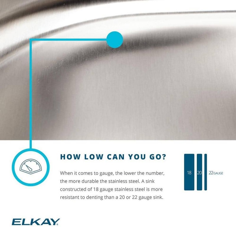Elkay 15 in. Drop-In Single Bowl Kitchen Sink Kit Stainless Steel SINK ONLY - Image 5