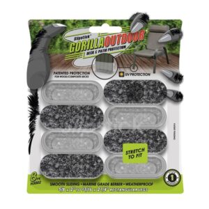 Gorilla Floor ProtectionGorilla Outdoor Clear Sleeve Berber Pads Rect lrg Chair