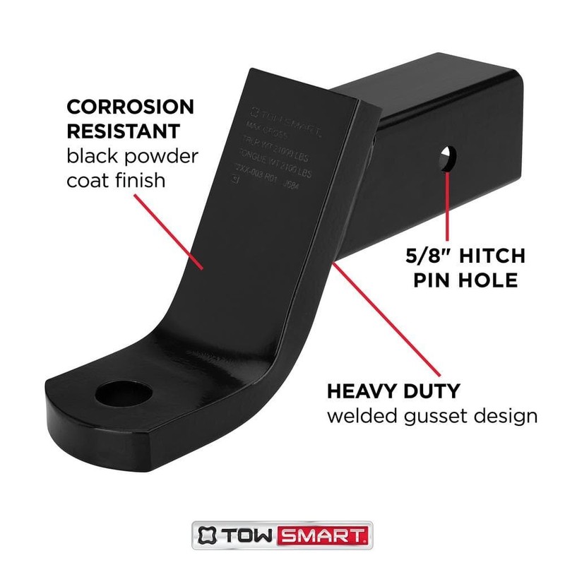 TowSmart Class V Trailer Hitch Mount 21,000 lb 5" Drop 3-1/4" Rise 1-1/4" Shank - Image 3