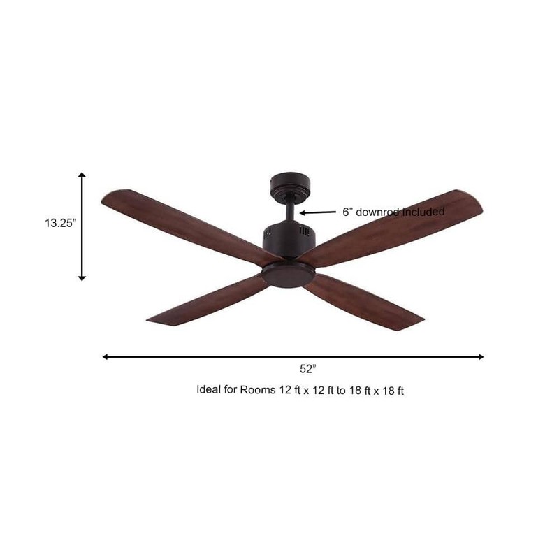 Home Decorators Collection Kitteridge 52 in. Indoor Medium Wood Tone Ceiling Fan - Image 4